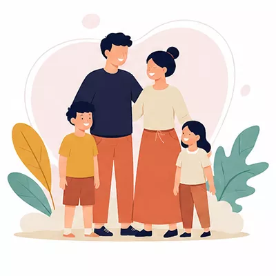 Famille et quotidien naturel